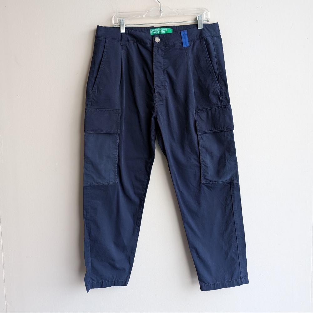United Colors Of Benetton Dark Blue Cargo Pants